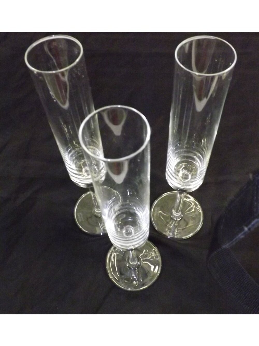 Schott Zwiesel Set Of 3 Champagne Flutes Clear Crystal Modern Tritan 10" Tall